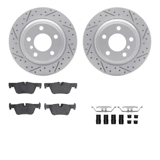 R1 Concepts WBUH1-31088 Brake Rotors - Carbon Coated - D/S W/ Optimum Oe Pads & Hdw